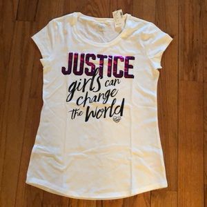 Girls justice tee NWT